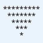 inverted full pyramid pattern program in c using star