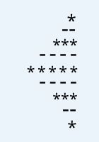 star hyphen combination pattern program in c