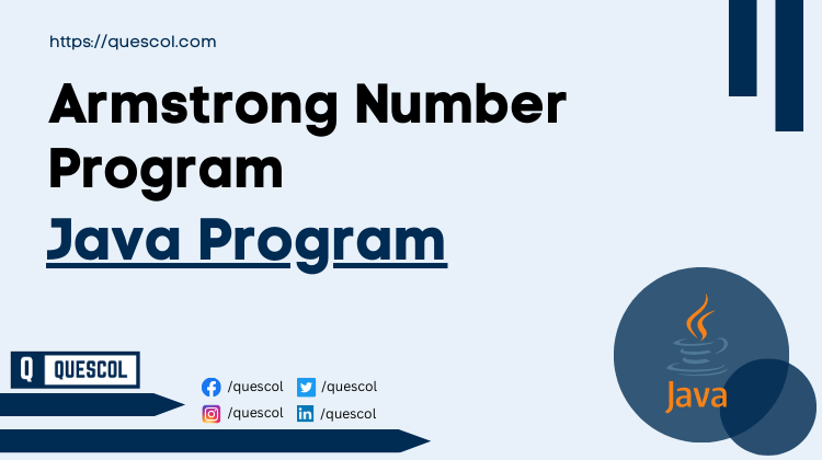Armstrong Number Program in Java