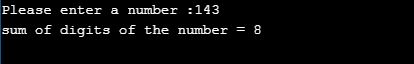 C program to sum the digits of a number using recursion