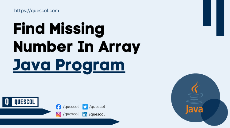 Find Missing Number In Array in java