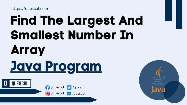 Find The Largest And Smallest Number In Array in java