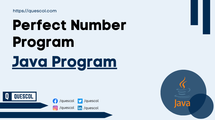Perfect Number Program in java