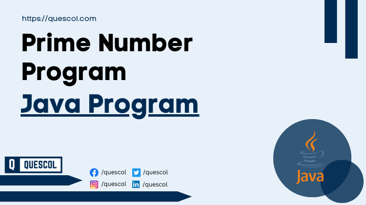 Prime Number Program in java