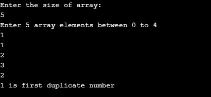 java program to find duplicate in array