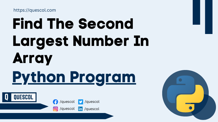python program to Find The Second Largest Number In Array