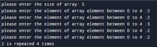 python program to count duplicate in array