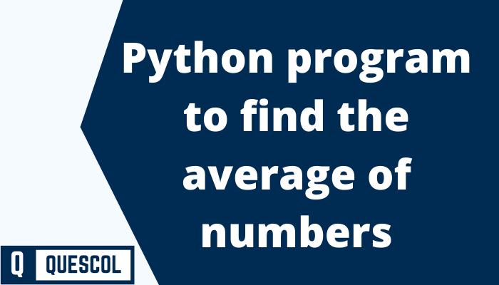 python program to find average