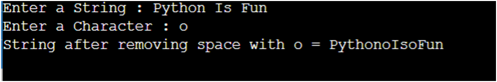 replace space with character python