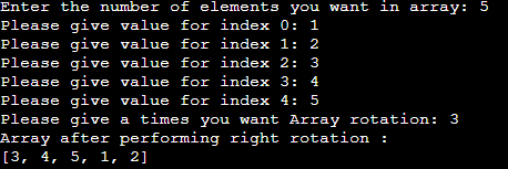 python program to perform right rotation in python