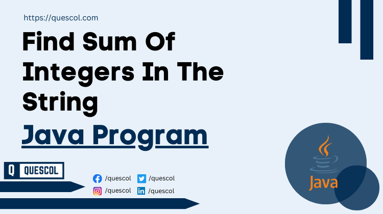 Find Sum Of Integers In The String in java