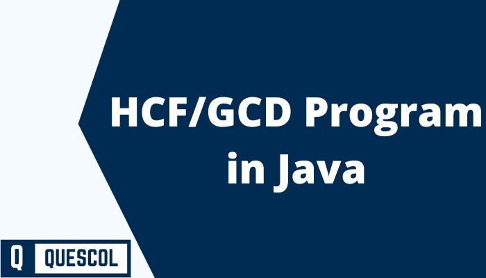 java program to calculate HCF of two number
