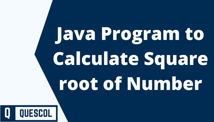 square root program in java