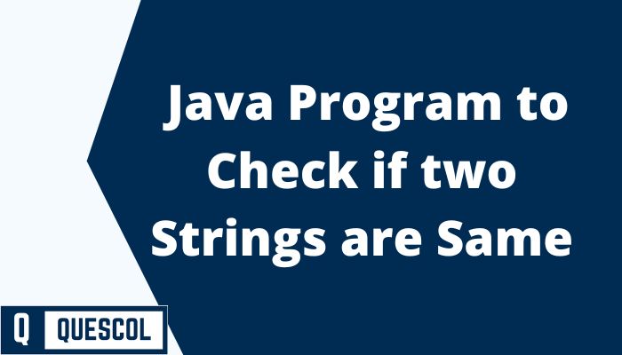 if two string are equal in java