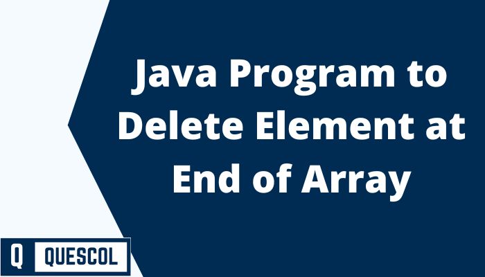 delete last array element using java