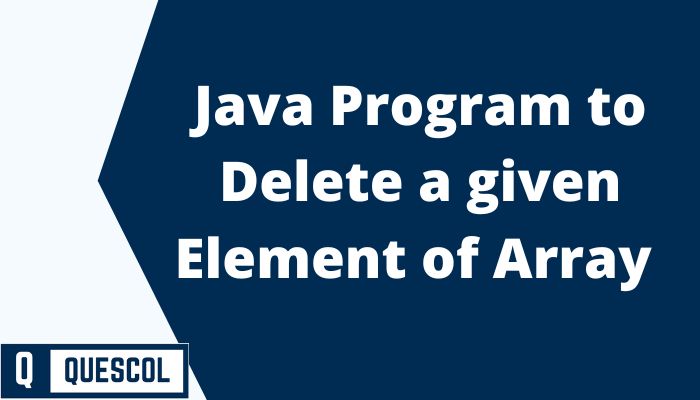 delete given element from array java