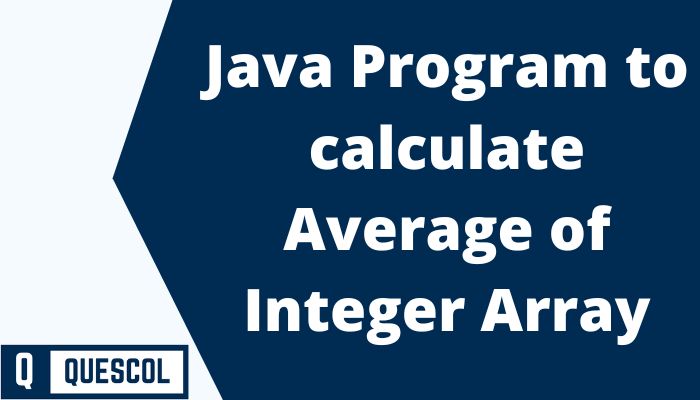 average of number java