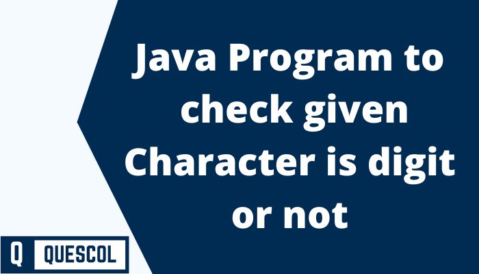 check input is digit in java