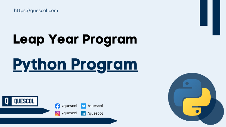Leap Year Program in Python